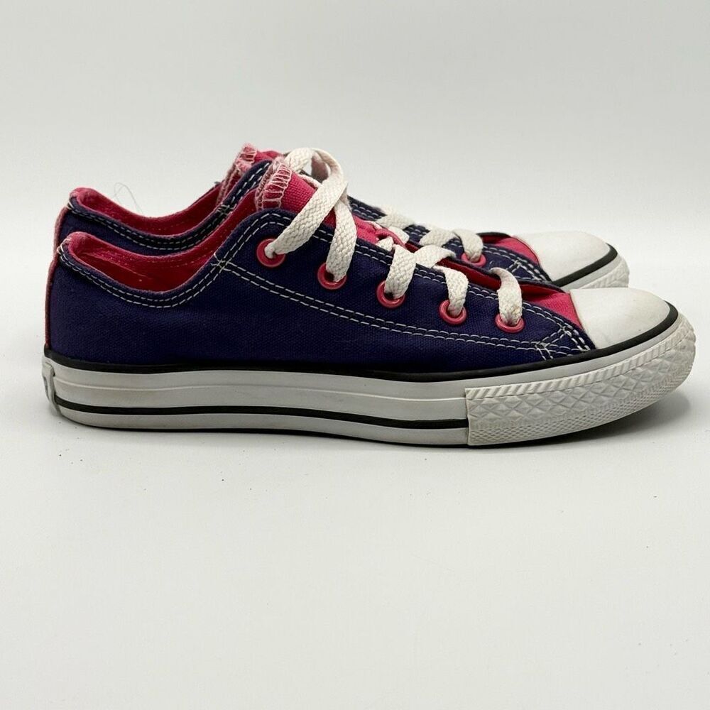 Converse All Star Chuck Taylor Low Lace Up Sneakers - Purple Pink Double Tongue